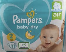 Image of Pampers Baby Dry Pants Air 33 Nappies Size 2 