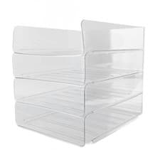 Image of —Desk Letter Tray Set 4 Layers Thickened Transparent Stackable A4 Paper Tray