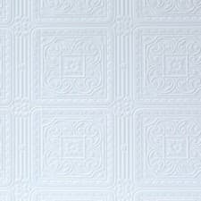 Image of White Paintable Anaglypta Wall & Ceiling Wallpaper Textured Embossed All Designs