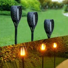 Image of SOLAR LED WATERPROOF TORCH LIGHT GARDEN PATIO FLICKERING DANCING FLAME LAMP