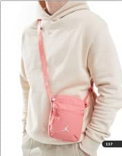 Image of Jordan airborne festival bag pink Cross-body strap pockets Zip-top fastening