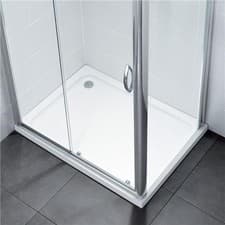 Image of April Stone Resin White Rectangular Shower Tray 1500mm x 760mm Waste Not Inc