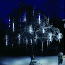 Image of Premier Christmas Lights Decoration Chaser Icicle 24 LED In Outdoor White