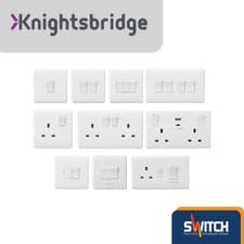 Image of Knightsbridge Curved Edge Light Switches & Sockets Full Range