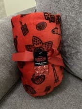 Image of Stranger Things Fleece Blanket Red 120cmx150cm Approx