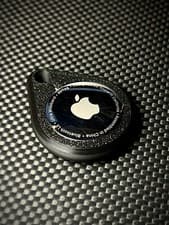Image of Apple Airtag V1 V2 Keyring Holder Keychain Green Black White Grey Orange