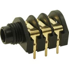 Image of Cliff CL12345 Stereo 6.35mm Audio Jack Socket 3-Pin Horizontal Mount