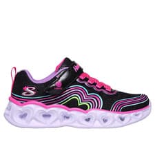 Image of New Skechers Junior Girls Trainer Heart Lights Retro Lights 302689L