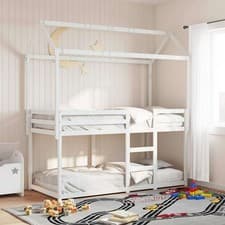 Image of Bunk Bed without Mattress White 90x200 cm Solid Wood Pine