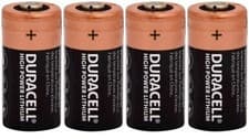 Image of 4 x CR123a Duracell 3v Lithium CR123 Battery CR17345 DL123A EXP '34 +FREE GIFT