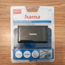 Image of Hama External Usb 3.0 Multi-Card Reader Sd/Microsd/Cf/Ms Black Usb Powered
