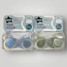 Image of Tommee Tippee Night Time Soothers – 2 Pack Of 2 6-18 Months New Sealed