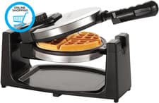 Image of Classic Rotating Belgian Waffle Maker with Nonstick Plates, Removable Drip Tray,