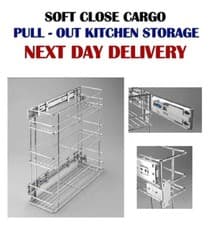 Image of PULL OUT WIRE BASKET CARGO KITCHEN STORAGE SOFT CLOSE 150 mm, 200 mm W-2314