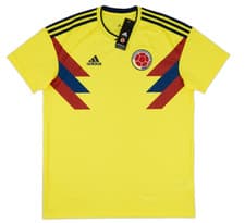 Image of BRAND NEW ADIDAS COLOMBIA HOME 2018 WORLD CUP SHIRT KIDS - SMALL BOYS 9-10 YEARS