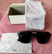Image of Dior sunglasses Black matte Frame/Black color lens Unisex