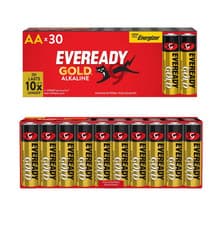 Image of EVEREADY GOLD AA BATTERIES LR6 ALKALINE 1.5V LONG EXPIRY 2035 - MULTI PACK SIZES
