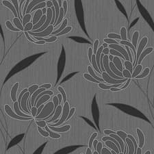 Image of superfresco nadine black wallpaper