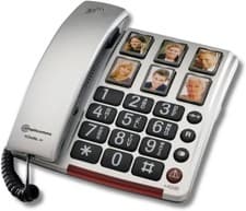 Image of Amplicomms BigTel 40 Plus 40+ Silver Corded BigButton Elderly Amplified PhoneNA1