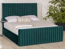 Image of Antonia Upholstered Ottoman Storage Fabric Bed Frame Esupasaver Quality UK Made