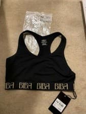 Image of BIBA SOFT COTTON BRA BLACK SIZE 10 SUPER SOFT