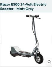 Image of Razor E300 24-Volt Electric Scooter - Matt Grey