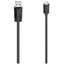 Image of Hama 200608 USB cable USB 2.0 Micro-B to USB-A plug 1.50 m Black