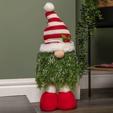 Image of 76cm Red and White Christmas Tree Gonk with Striped Hat and Extendable Legs