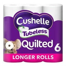 Image of Cushelle Quilted 3-Ply Toilet Tissue 6 Rolls