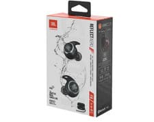 Image of JBL Reflect Aero In Ear Wireless Headphones. Black & Silver Noise Cancelling.