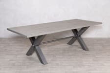 Image of OVERSIZED X-FRAME DINING TABLE INDUSTRIAL DINING TABLE RESTAURANT TABLE