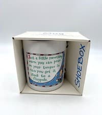 Image of Vtg Shoebox Greetings Hallmark "Just a Little Something...Stuck to Flagpole" Mug