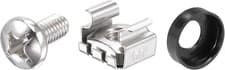 Image of M6x16mm Server Rack Cage Nuts Mounting Screws Silver Tone 60 piece