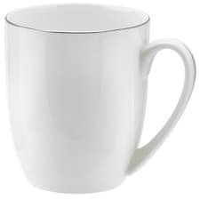 Image of Royal Worcester Serendipity Mug Platinum Band Barrel Shape 310ml Fine Bone China