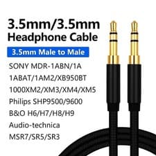 Image of Ultra Slim 3.5mm To 3.5mm Headphone Jack Cable Stereo Audio AUX Gold Plated 1.2M