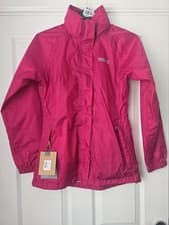 Image of Regatta Isolate Women's Waterproof Jacket In Pink Orange Zippers BNWT Size 12L