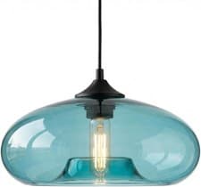 Image of Pendant Light with 28cm Glass Lampsahde, Industrial Vintage Loft Bar E27 (1A)
