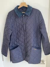 Image of Barbour Men's Liddesdale Quilted Jacket Size Medium Blue New Without Tag