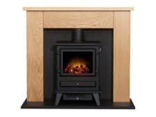Image of Adam Chester Stove Suite Oak + Hudson Electric Stove Black, 39"