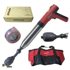 Image of POPULO PPTA-8 Cordless Electric Toilet Plunger with High Pressure Gauge (Red)