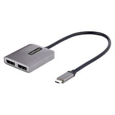 Image of StarTech.com USB-C to Dual Displayport 1.4 Adapter USB Type-C Multi-Monitor MST