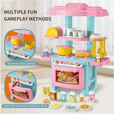 Image of Kids Cooking Kitchen Toy Set Toddler Children Pretend Kitchen Role Play Food Set