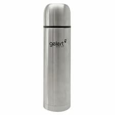 Image of Gelert Unisex 1 Litre Flask Outdoor Insulated Stainless Steel Polish