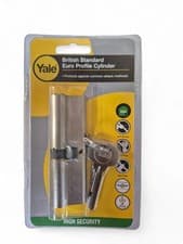 Image of Yale British Standard 1 Star Euro Cylinder Nickel Plated(Extra Keys @ £3 Each)