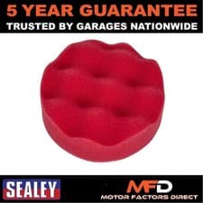 Image of Sealey Hook-and-Loop Buffing & Polishing Foam Head 80 x 25mm Red/Ultra-Soft