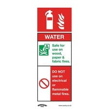 Image of Sealey Water Fire Extinguisher Rigid Plastic Safety Sign - SS27P10 - Pack of 10