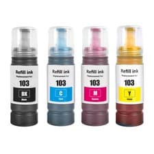 Image of 4 Refill Ink Bottles (Set) 70ml for Epson EcoTank L1110, L3100CIS, L3110, L3150