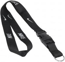 Image of Nike Lanyard Detachable Keyring Clip Black Unisex One Size 100% Genuine New