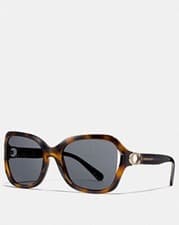 Image of NWT Coach HC6238 RECTANGLE SUNGLASSES Women’s L1030 Dark Tortoise