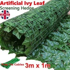 Image of 3M Artificial Hedge Ivy Leaf Garden Fence Wall Privacy Balcony Screening Trellis